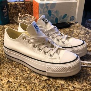Platform converse (white) size 6.5